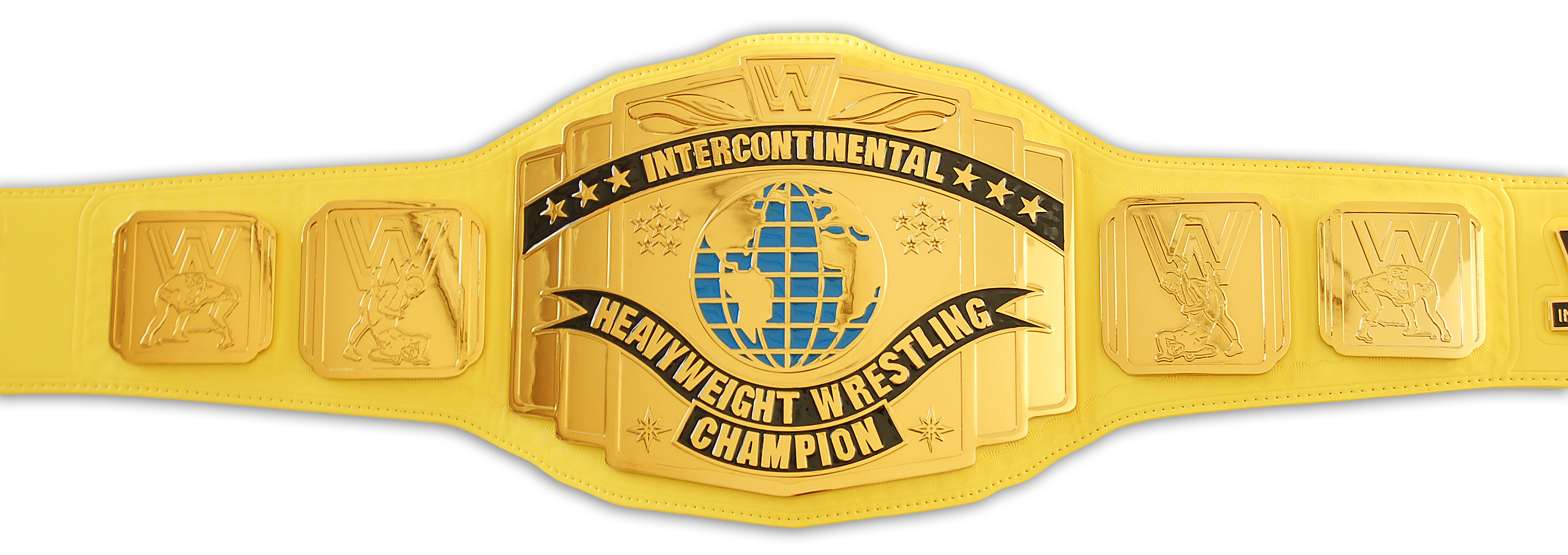 WWF Interkontinental Champion Gürtel Dick Metall Platten Leder Replik Erwachsene